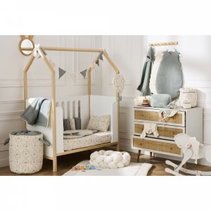 Lot de 2 corbeilles de rangement - jardin enchanté Bb&co