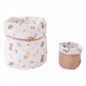 Lot de 2 corbeilles de rangement - cosy forest Bb&co