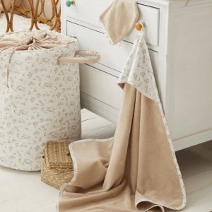 Cape de bain bébé avec gant de toilette daydream - biscuit Bb&co