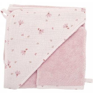 Cape de bain + gant de toilette Bb&co