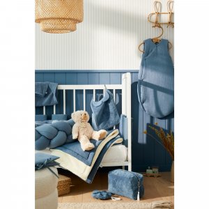 Cape de bain tablier en bambou - pierre bleue Bb&co