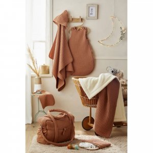 Pochette imperméable coton gaufrée cassonade Bb&co