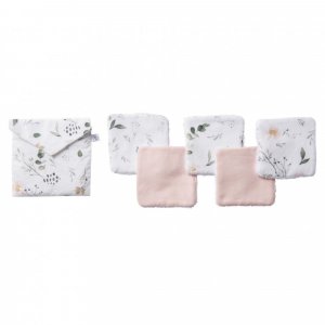 Lot lingettes lavables et pochette blush imprimé sweet garden Bb&co