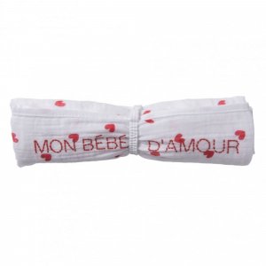 Lange gaze de coton cœur Bb&co