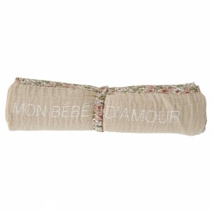 Lange gaze de coton biscuit / imprimé liberty Bb&co