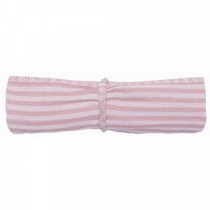 Lange en double gaze de coton gaufré rayé vieux rose Bb&co
