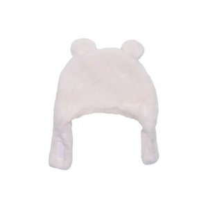 Bonnet ours en fausse fourrure angora ivoire 0-6 mois Bb&co
