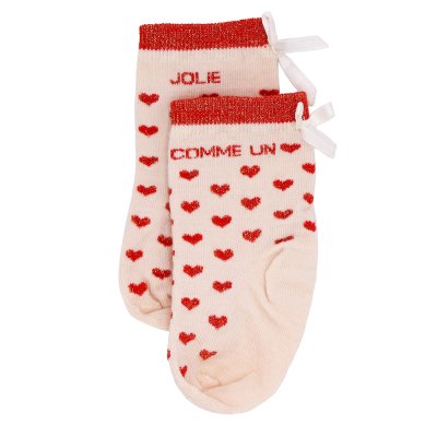 Chaussettes bébé cœurs jolie comme un cœur