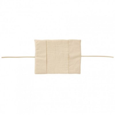 Protège carnet de santé gaze de coton biscuit