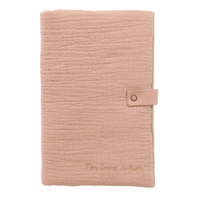 Protège carnet de santé gaze de coton mocha