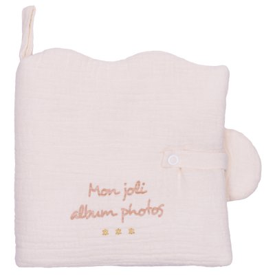 Livre album photos nuage gaze de coton ivoire