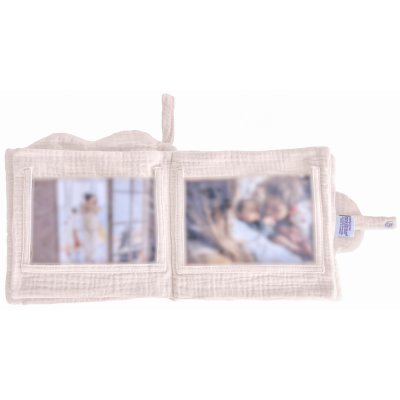 Livre album photos nuage gaze de coton ivoire