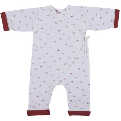 Combinaison doublée kimono rouille imprimé arc-en-ciel 1 mois