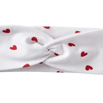 Bandeau large turban - imprimé cœurs