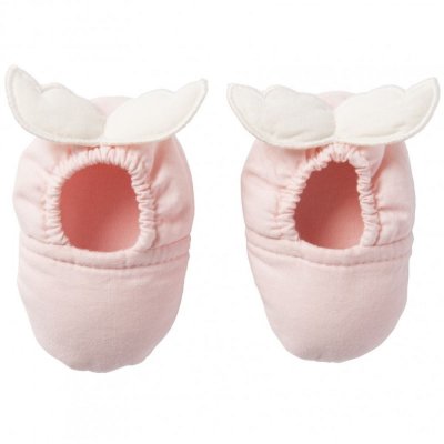 Chaussons ailes d'ange 0-6 mois blush et écru