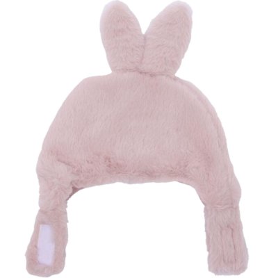 Bonnet lapin en fausse fourrure angora - pétale 0/6 mois