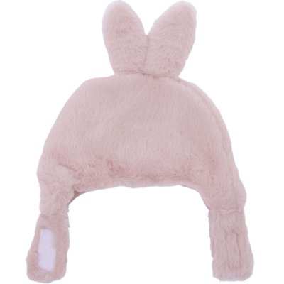 Bonnet lapin en fausse fourrure angora - pétale 6/12 mois