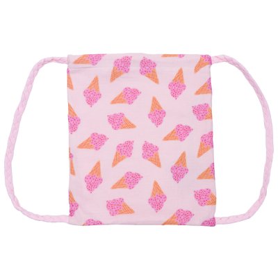 Sac à dos en double gaze bretelles tressées cornets de glace