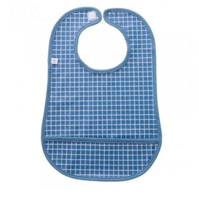 Bavoir imperméable carreaux bleus