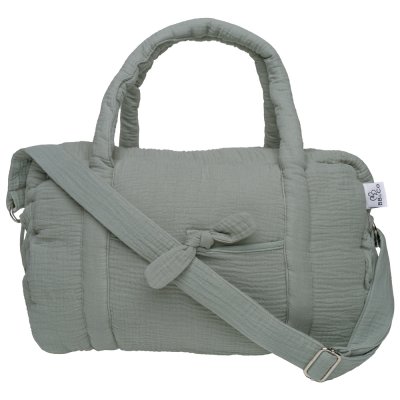 Sac à langer en gaze de coton vert de gris