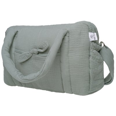 Sac à langer en gaze de coton vert de gris