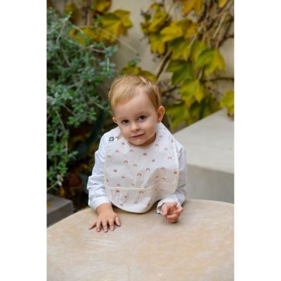 Bavoir coton liberty arc-en-ciel