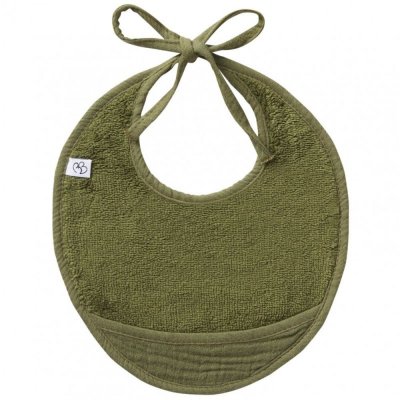 Bavoir naissance éponge fougère