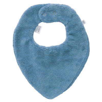 Bavoir-bandana réversible pierre bleue
