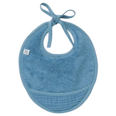 Bavoir naissance éponge pierre bleue