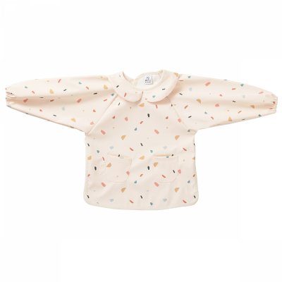 Bavoir tablier col claudine imperméable - terrazzo 3/5 ans