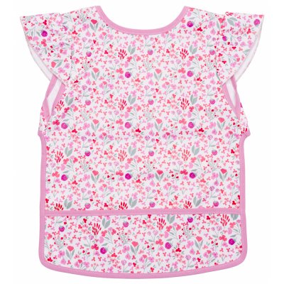 Bavoir imperméable liberty framboise 6-24 mois