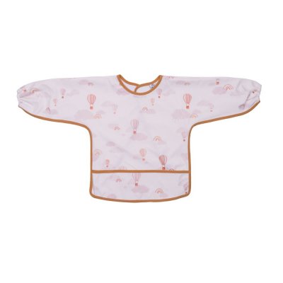 Bavoir tablier col claudine imperméable - montgolfières 6/24 mois