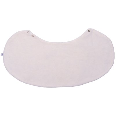 Bavoir 2 en 1 bi-matière (poncho/ épaule) jardin enchanté/ ivoire