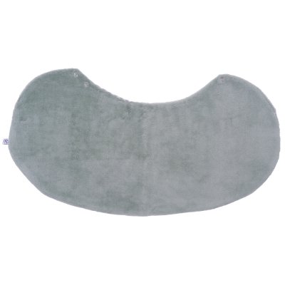 Bavoir 2 en 1 bi-matière (poncho/ épaule) rayé vert de gris