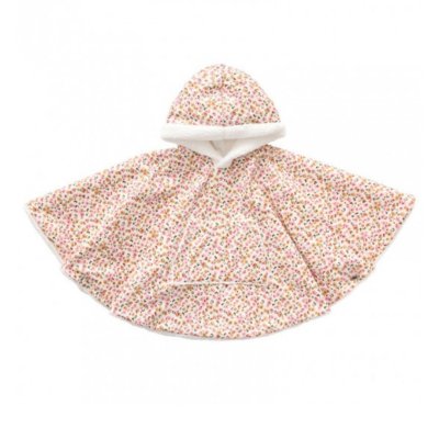 Poncho imperméable avec sherpa 12/24mois léopard blanc