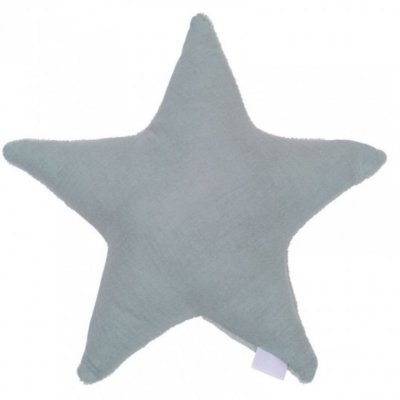 Bouillotte étoile en bambou/gaze de coton vert de gris