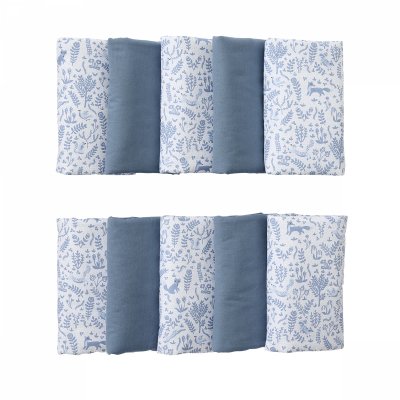 Protège barreaux tour de lit modulable respirant imprimé forêt / pierre bleue - forêt enchantée