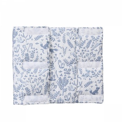 Protège barreaux tour de lit modulable respirant imprimé forêt / pierre bleue - forêt enchantée