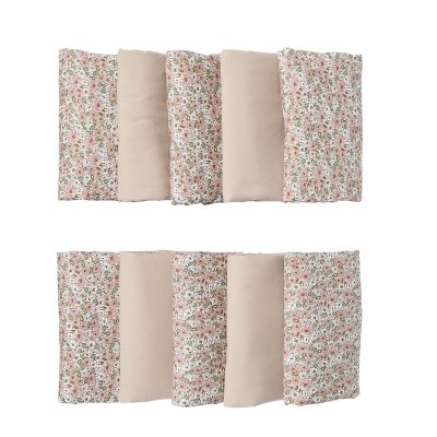 Protège barreaux tour de lit modulable respirant liberty / beige - afternoon tea