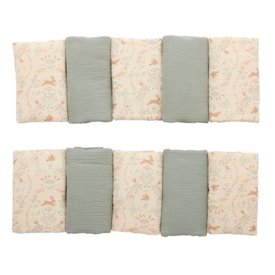 Protège barreaux tour de lit modulable et respirant - jardin enchanté