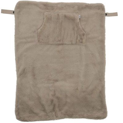 Couverture nomade fausse fourrure angora - beige