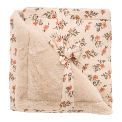 Couverture bébé luxe fausse fourrure ivoire 70 x 100 cm secret cottage