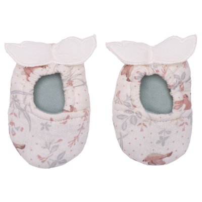 Chaussons ailes d'ange 0-6 mois imprimé jardin enchanté