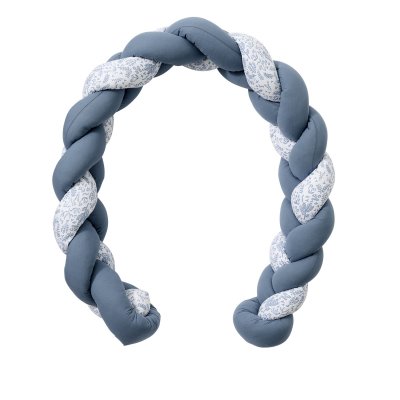 Tour de parc tressé ouatiné pierre bleue - forêt enchantée