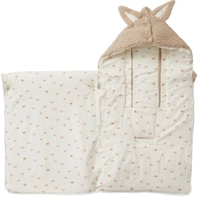 Nid d'ange coton doublé sherpa - arc-en-ciel