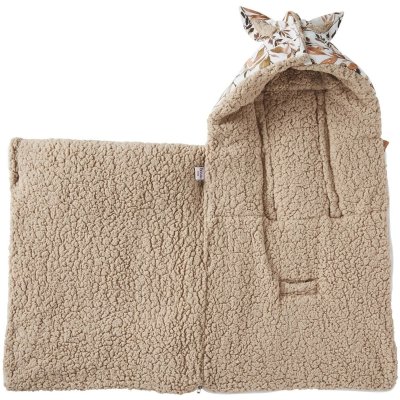 Nid d'ange coton doublé sherpa - feuillages