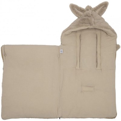 Nid d'ange fausse fourrure angora 0-6 mois beige