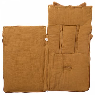 Nid d'ange fausse fourrure angora 0-6 mois havane