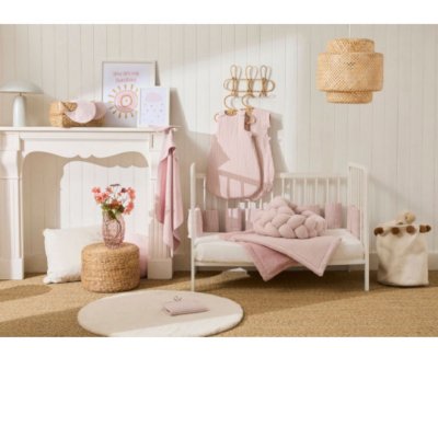 Gigoteuse été soft stripes - vieux rose - 6/18 mois