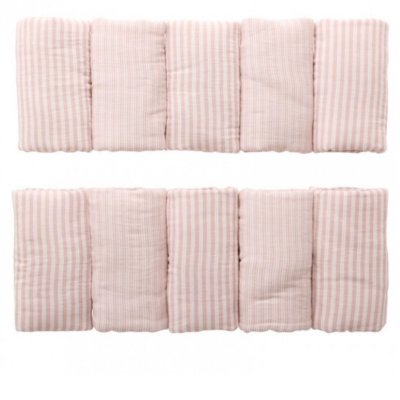 Protège barreaux tour de lit modulable respirant vieux rose